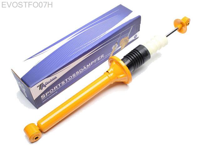 EVOSTFO07H, Sport schokdemper Achteras, Ford Fiesta III (GFJ), Sport shock absorber rear axleFord Escort 5, Orion 10/90-01/95Ford Fiesta GFJ 01/89-10/95with Nuten adjustment, In hoogte verstelbare veerschotel, Verlaging tot -40mm mogelijk, Prijs is per stuk ! , aantal ingeven bij bestellen